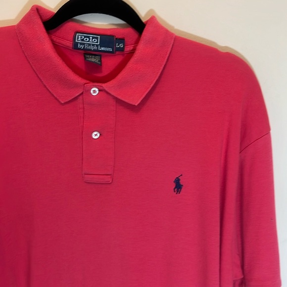 POLO by Ralph Lauren Red with Blue Pony Short Sleeve Size Large - Picture 1 of 7